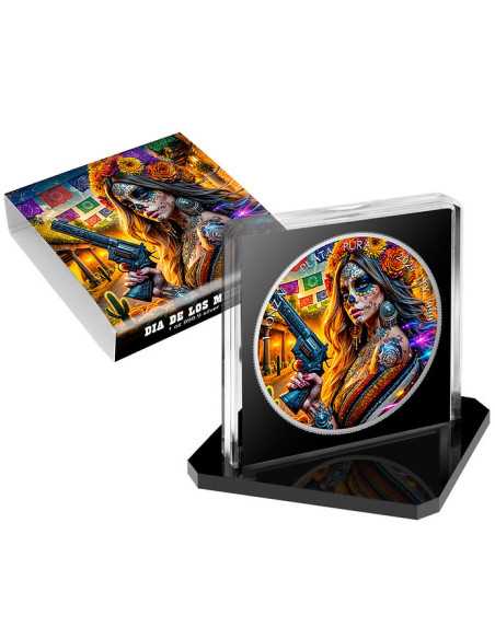 OUTLAW Dia De Los Muertos Moneta d'argento da 1 Oz Messico 2024 - Coins & More - Messico