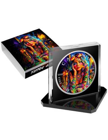 LUNEDI' Ragazze tatuate 1 Oz Moneta d'Argento 5$ Canada 2025 - Coins & More - Canada