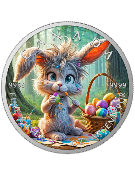 LUNEDI' Buona Pasqua Moneta d'Argento da 1 Oz 5$ Canada 2025 - Coins & More - Canada
