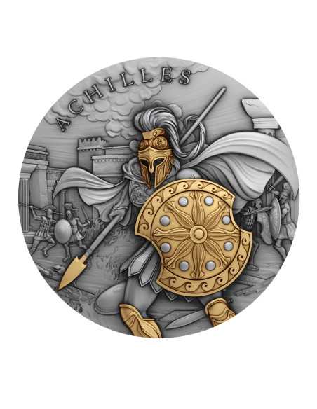 ACHILLES Legendary Warriors Moneda de Plata de 2 Oz 5$ Niue 2023 - Coins & More - Niue