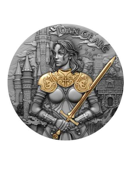 JOAN OF ARC Legendary Warriors 2 Oz Silver Coin 5$ Niue 2024 - Coins & More - Niue