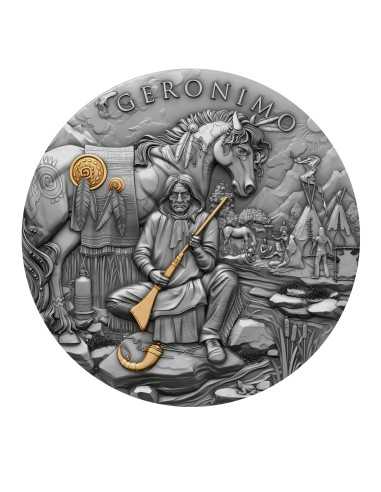 GERONIMO Legendary Warriors 2 Oz Silbermünze 5$ Niue 2024 - Coins & More - Niue