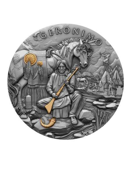 GERONIMO Legendary Warriors 2 Oz Silbermünze 5$ Niue 2024 - Coins & More - Niue