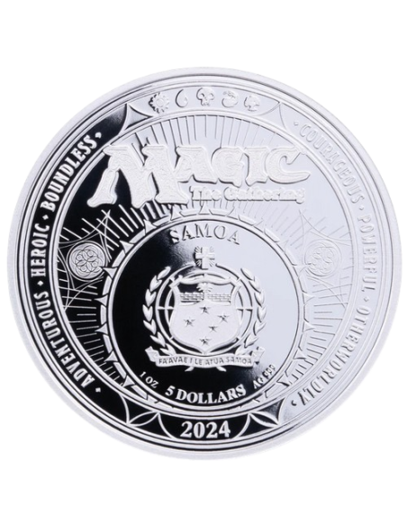 BETA BLACK LOTUS Magic: the Gathering Moneta d'Argento da 1 Oz 5$ Samoa 2024 - Coins & More - Samoa