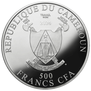ADAM ET EVE Gustav Klimt Pièce d'argent 500 Francs Cameroun 2024 - Coins & More - Cameroun 2