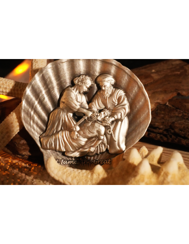 SAINT JAMES 12 Apostel 2 Oz Antique Finish Silbermünze 2000 Francs Kamerun 2025 - Coins & More - Kamerun