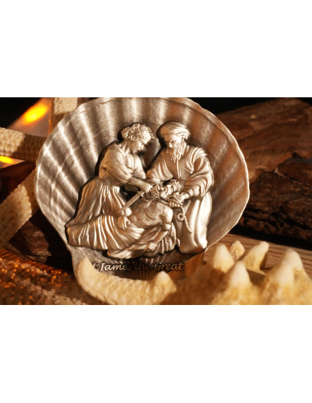 SAINT JAMES 12 Apostel 2 Oz Antique Finish Silbermünze 2000 Francs Kamerun 2025 - Coins & More - Kamerun