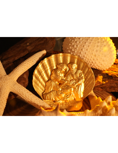 SAINT JAMES 12 Apostles 2 Oz Gold Plated Silver Coin 2000 Francs Cameroon 2025 - Coins & More - Cameroon
