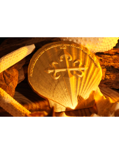 SAINT JAMES 12 Apostles 2 Oz Gold Plated Silver Coin 2000 Francs Cameroon 2025 - Coins & More - Cameroon