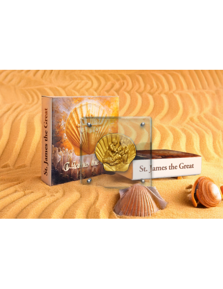 SAINT JAMES 12 Apostles 2 Oz Gold Plated Silver Coin 2000 Francs Cameroon 2025 - Coins & More - Cameroon