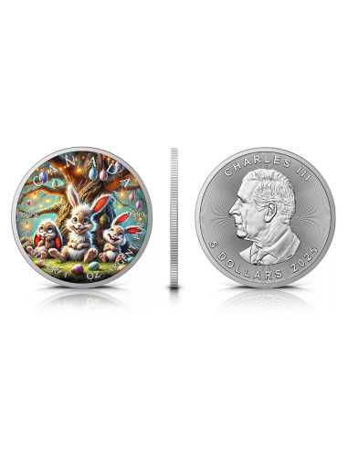 FRIDAY Happy Easter 1 Oz Silver Coin 5$ Canada 2025 - Coins & More - Canada