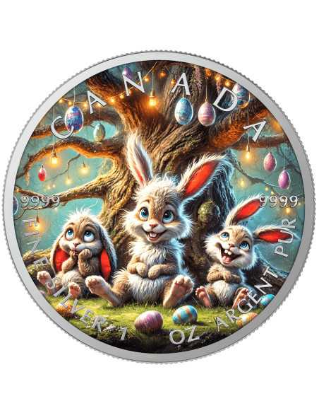 FRIDAY Happy Easter 1 Oz Silver Coin 5$ Canada 2025 - Coins & More - Canada