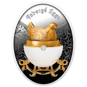 HEN EGG Faberge Eggs Pièce d'argent à l'épreuve 1$ Niue 2025 - Coins & More - Niue