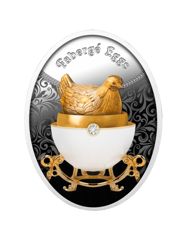 HEN EGG Faberge Eggs Silber Proof Münze 1$ Niue 2025 - Coins & More - Niue