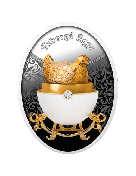 HEN EGG Faberge Eggs Pièce d'argent à l'épreuve 1$ Niue 2025 - Coins & More - Niue