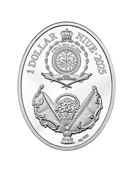 HEN EGG Faberge Eggs Silber Proof Münze 1$ Niue 2025 - Coins & More - Niue
