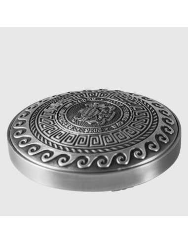 POSEIDON Ancien Dieu Grec de la Mer Pièce de 2 Oz Argent 11.5 Oz Cuivre 10000 Francs Tchad 2025 - Coins & More - Tchad