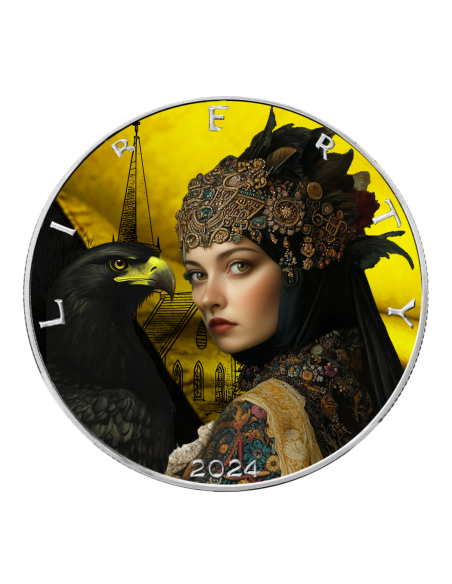JADWIGA E L'AQUILA SILESIANA Eroine slave da 1 Oz Moneta d'argento da 1$ USA 2024 - Coins & More - Usa