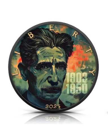 GEORGE ORWELL 75. Todestag 1 Oz Silbermünze 1$ USA 2025 - Coins & More - Usa