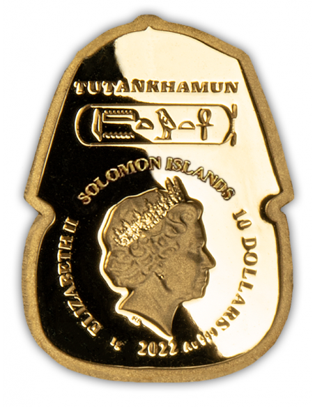 MASK OF TUTANKHAMUN Life Death And Mystery 100th Anniversary Gold Coin 10$ Solomon Islands 2022 - Coins & More - Islas Salomón