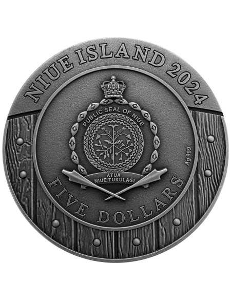 BARBARIANA Donna Guerriera 2 Oz Moneta d'Argento 5$ Niue 2024 - Coins & More - Niue