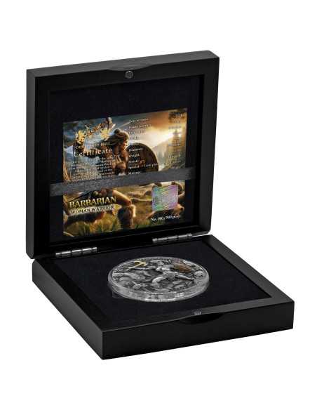 BARBARIANA Donna Guerriera 2 Oz Moneta d'Argento 5$ Niue 2024 - Coins & More - Niue