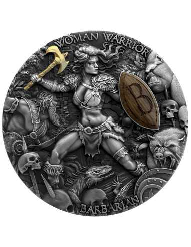 BARBARIANA Donna Guerriera 2 Oz Moneta d'Argento 5$ Niue 2024 - Coins & More - Niue