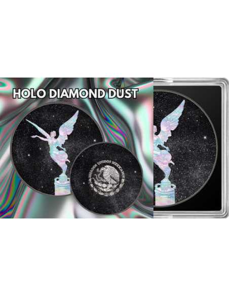 HOLO Polvere di diamante Libertad, moneta d'argento da 1 Oz Messico 2024 - Coins & More - Canada