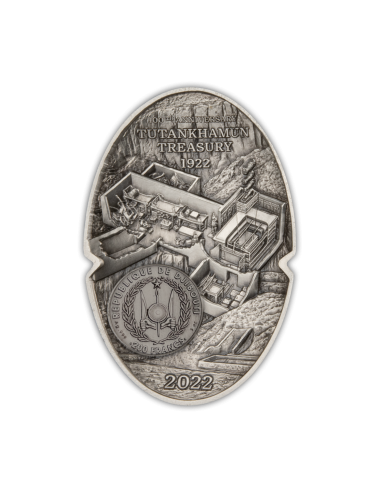 TUTANKHAMUN 100th Anniversary 3 Oz Silver Coin 200 Francs Djibouti 2022 - Coins & More - Africa