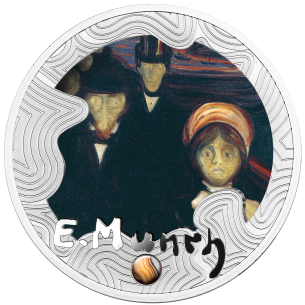 ANSIEDAD Edvard Munch Moneda de Plata 500 Francos CFA Camerún 2024 - Coins & More - Camerún