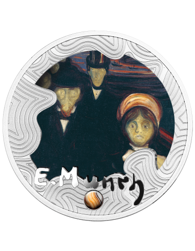 ANXIETY Edvard Munch Silbermünze 500 Francs CFA Kamerun 2024 - Coins & More - Kamerun