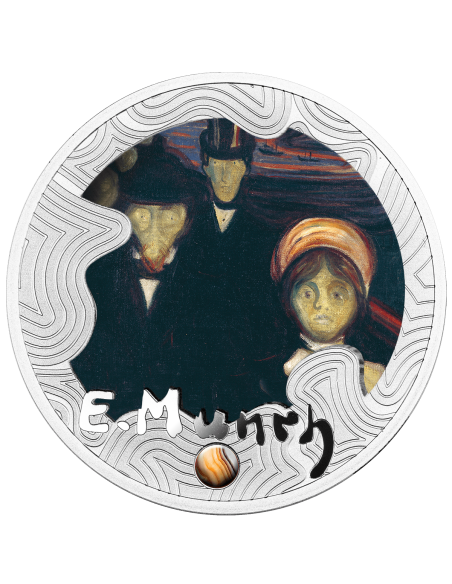 ANXIETY Edvard Munch Silbermünze 500 Francs CFA Kamerun 2024 - Coins & More - Kamerun