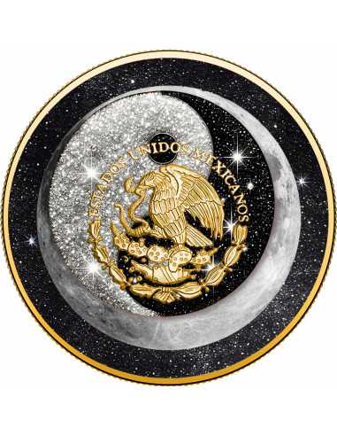 SOL Y LUNA Yin Yang Polvo de Diamante 1 Oz Moneda de Plata México 2024 - Coins & More - Mexico