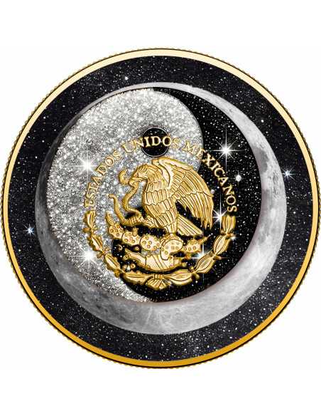 SOL Y LUNA Yin Yang Polvo de Diamante 1 Oz Moneda de Plata México 2024 - Coins & More - Mexico
