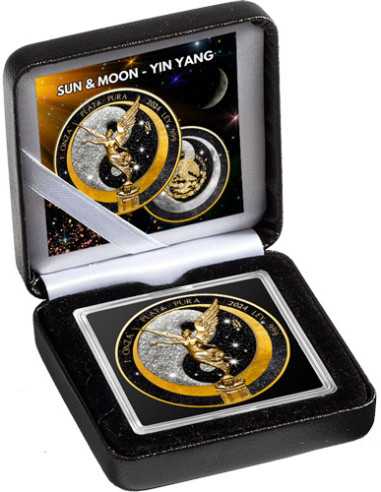 SOL Y LUNA Yin Yang Polvo de Diamante 1 Oz Moneda de Plata México 2024 - Coins & More - Mexico