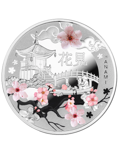 HANAMI Bellezza senza tempo dei fiori di ciliegio Moneta d'argento da 1$ Niue 2025 - Coins & More - Niue