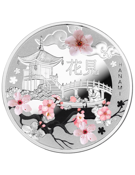 HANAMI Timeless Beauty of Cherry Blossoms Pièce d'argent 1$ Niue 2025 - Coins & More - Niue
