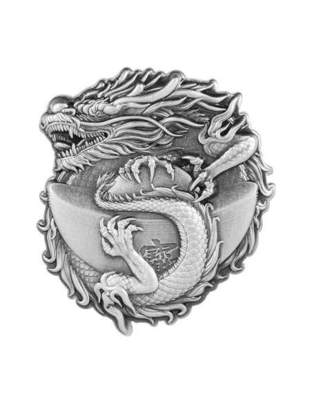 DRAGON DES VORTEILS Antike Ausführung 1 Oz Silbermünze 5000 Francs Tschad 2025 - Coins & More - Tschad