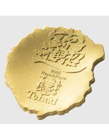 DRAGON DE LA PROSPERITE Pièce de monnaie en argent plaqué or de 1 once 5000 Francs Tchad 2025 - Coins & More - Tchad