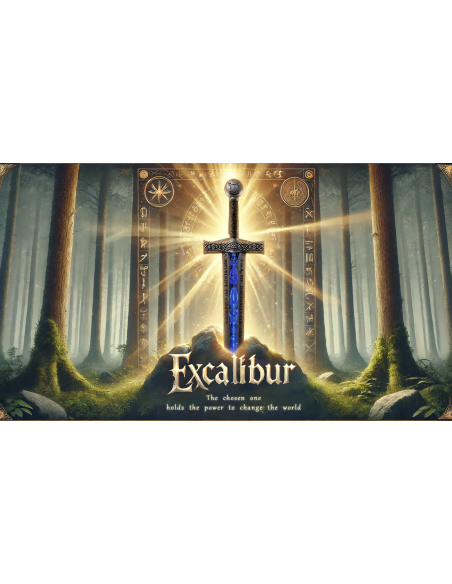 EXCALIBUR UV Antique Finish Version Legende des Schwertes 2 Oz Silbermünze 2000 Francs Kamerun 2025 - Coins & More - Kamerun