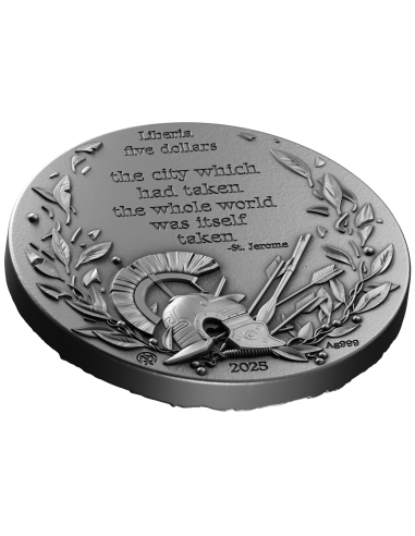 IL SACCO DI ROMA 410 D.C. Moneta d'argento da 2 Oz 5$ Liberia 2025 - Coins & More - Liberia