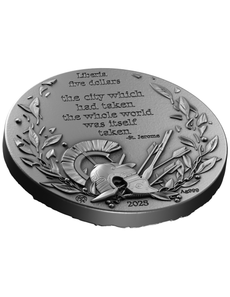 IL SACCO DI ROMA 410 D.C. Moneta d'argento da 2 Oz 5$ Liberia 2025 - Coins & More - Liberia