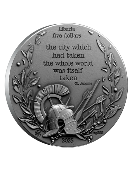IL SACCO DI ROMA 410 D.C. Moneta d'argento da 2 Oz 5$ Liberia 2025 - Coins & More - Liberia