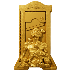 SAINT MATTHIAS 12 Apostles 2 Oz Moneda de Plata Chapada en Oro 2000 Francos Camerún 2025 - Coins & More - Camerún