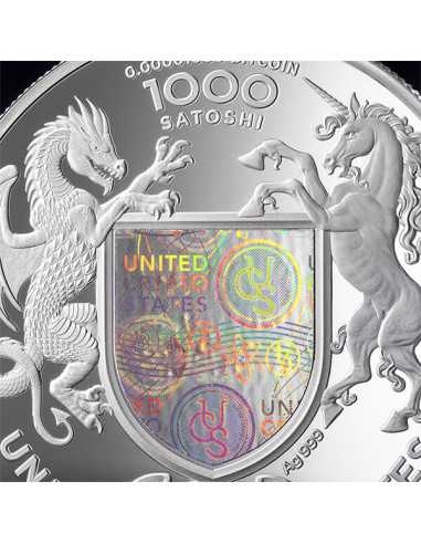 LIBERTAD 1 Oz Silver Proof Coin 1000 Satoshi United Crypto States 2025 - Coins & More - Coins by Country