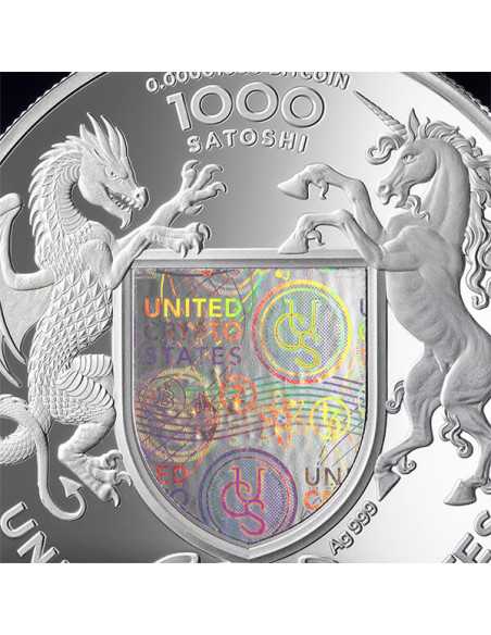 LIBERTAD 1 Oz Silber Proof-Münze 1000 Satoshi Vereinigte Krypto-Staaten 2025 - Coins & More - Münzen nach Ländern
