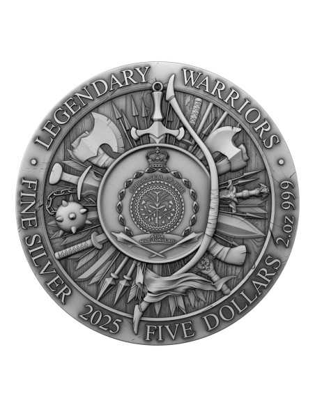 HANNIBAL Legendary Warriors Moneda de Plata de 2 Oz 5$ Niue 2025 - Coins & More - Niue