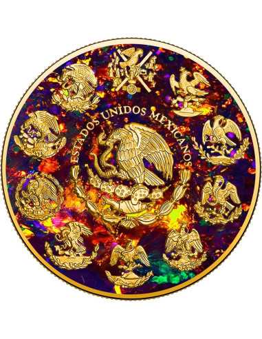METAL BLACK OPAL Libertad Gold vergoldet 1 Oz Silbermünze Mexiko 2024 - Coins & More - Mexiko