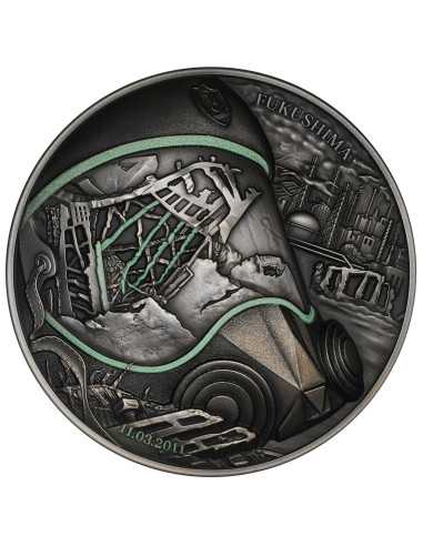 FUKUSHIMA Menschliche Tragödien 2 Oz Silbermünze 5$ Niue 2024 - Coins & More - Niue