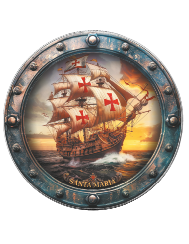 SANTA MARIA Berühmte Schiffe 1 Oz Silbermünze 1$ USA 2025 - Coins & More - Usa